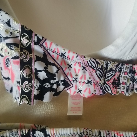 Victoria's Secret Paisley 2 Piece Swimsuit 32C - Picture 4 of 10